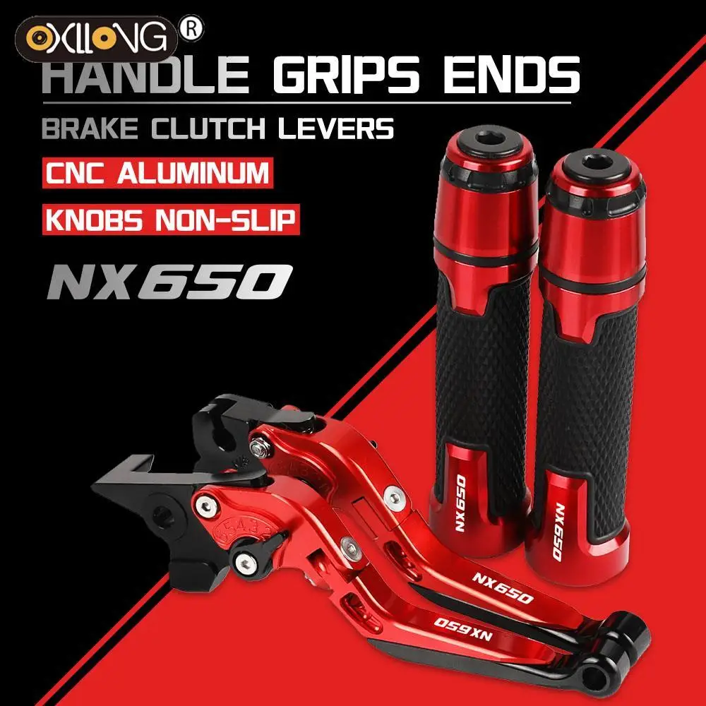 

Motorcycle CNC Brake Clutch Levers Handlebar knobs Handle Hand Grip Ends FOR HONDA NX650 J-X 1988 1990 1991 1992 1993 1994-1999