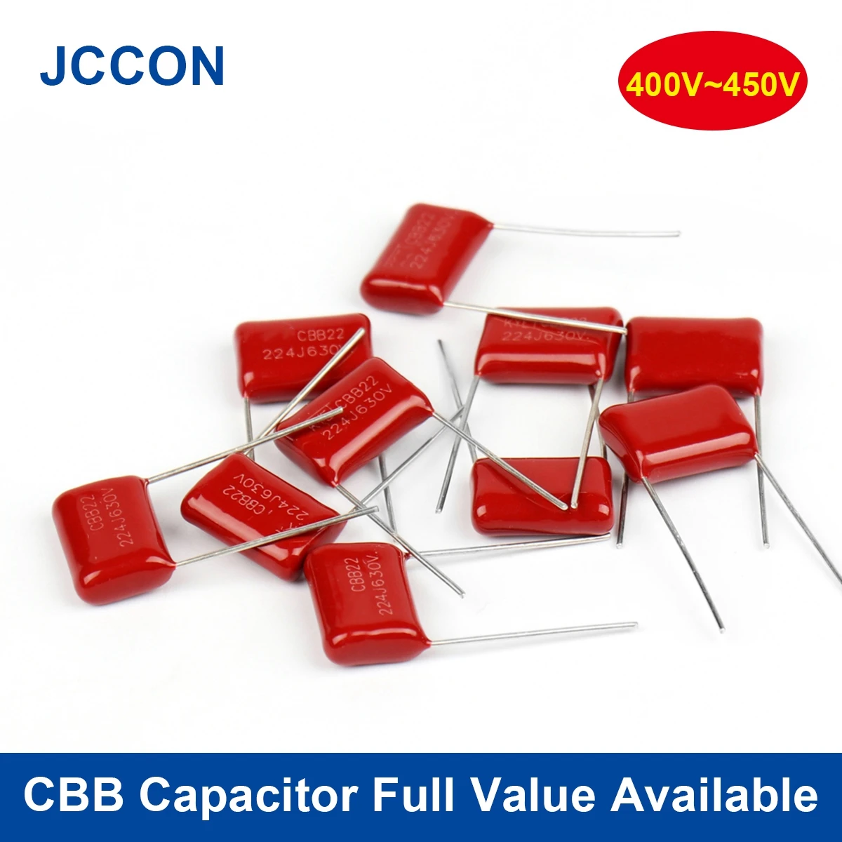 

10Pcs 400V 450V CBB22 Polypropylene Film Capacitor 8/10/15/20/25MM 101 103 104 105 125J 221 222 223 224 225 CBB Capacitors