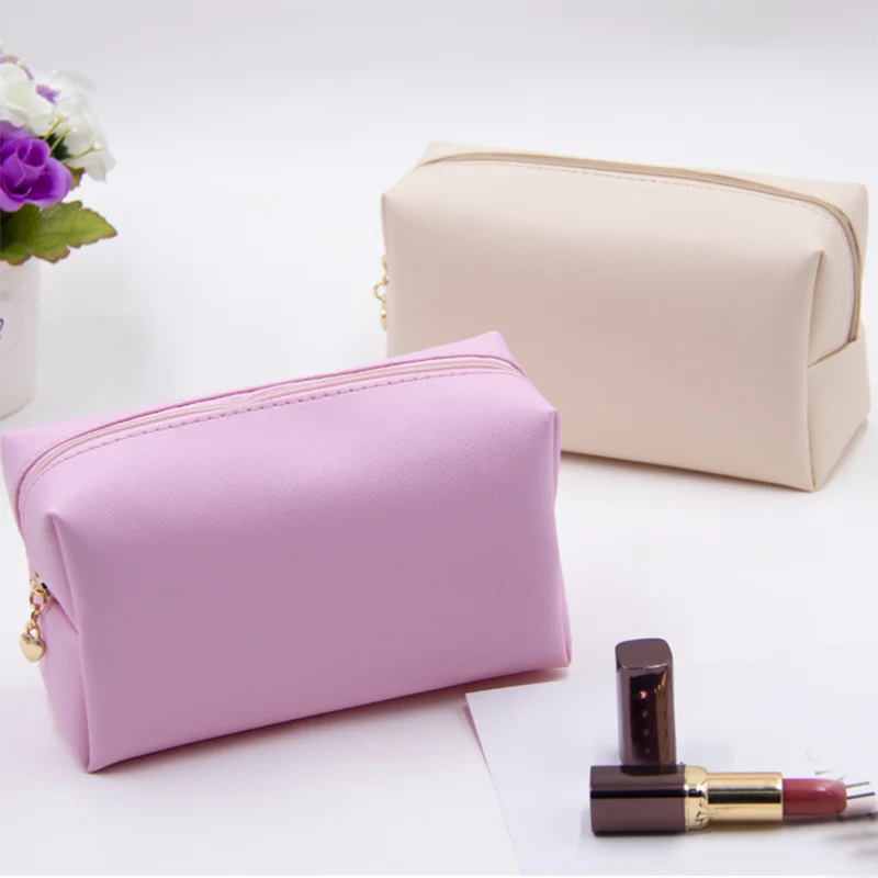 

Women Girls Travel Wash Toiletry Organizer Storage Handbag PU Leather Travel Cosmetic Bag Makeup Bag Make Up Purse Pouch