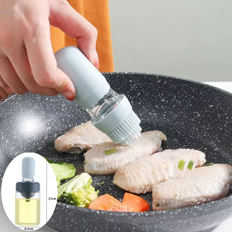 

2023New Silicone Oil Bottle Brush Barbecue Grill Oil Brush Baking Pastry Liquid Oil Brushes Dispenser Kitchen BBQ Tools Acces