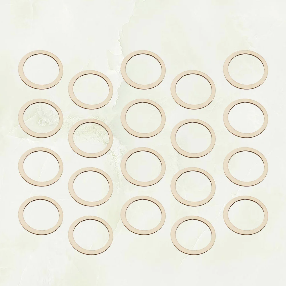 

Wood Rings Unfinished Round Piece Making Jewelry Toy Playthings Educational Cutouts Disc Unpainted Pendant Connectors Ornaments