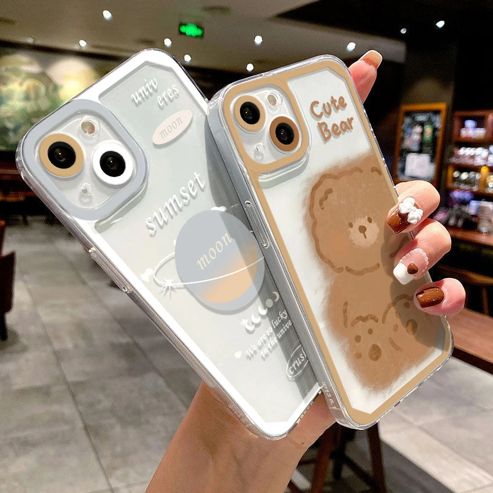 

Cute Bear Case For Xiaomi Mi 12 Lite Case Xiaomi Mi 11 Lite 5G NE 11T 12T Pro Poco X5 Pro M5 M4 X3 Pro X4 GT Little X3 NFC Cover