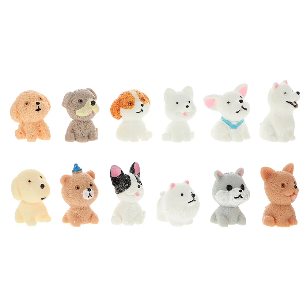 

Dog Figurines Figurine Garden Miniature Animal Caketopper Fairy Puppy Statue Toy Decoration Figures Landscape Sculptures Decor