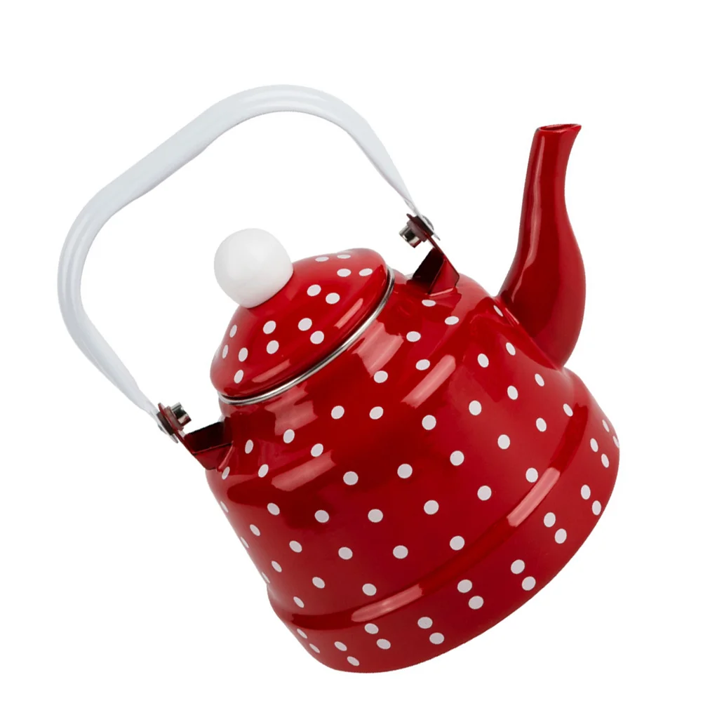 

Kettle Tea Teapot Pot Water Enamel Stovetop Coffee Dot Ceramic Teakettle Polka Whistling Boiling Enameled Stove Steel Chinese