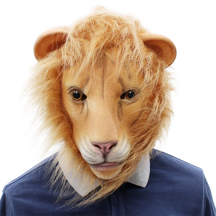 

Christmas gift cosplay lion latex mask