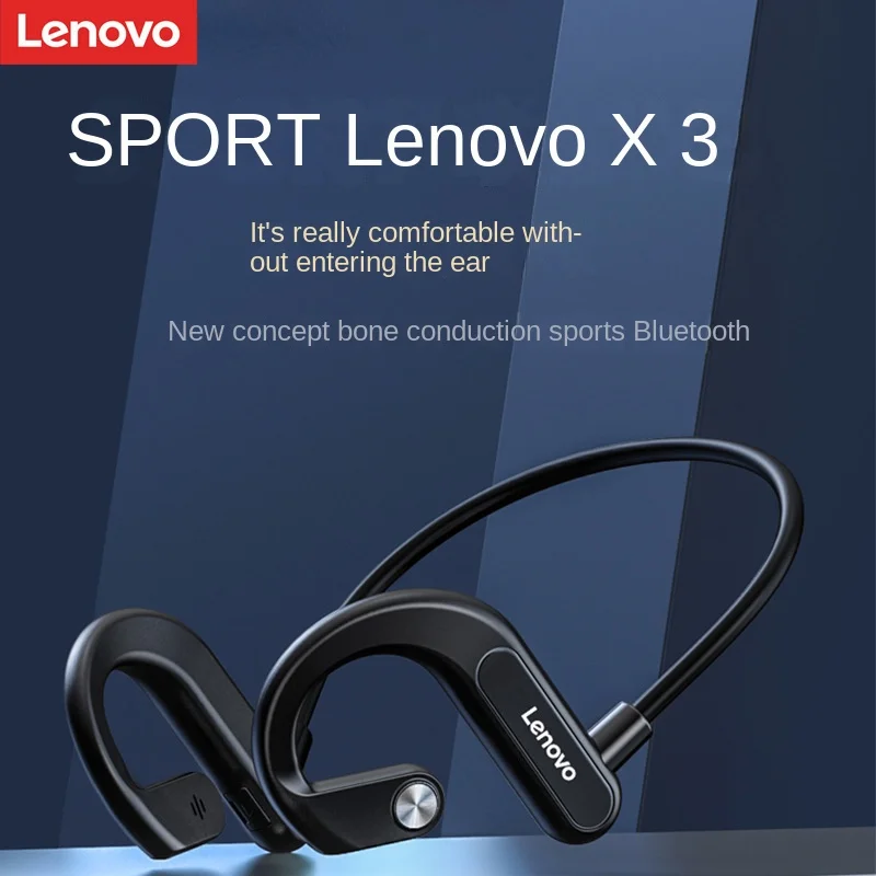 

For Lenovo Bluetooth Headset for Bone Conduction Wireless Sports Non in-Ear Halter Running Headphones