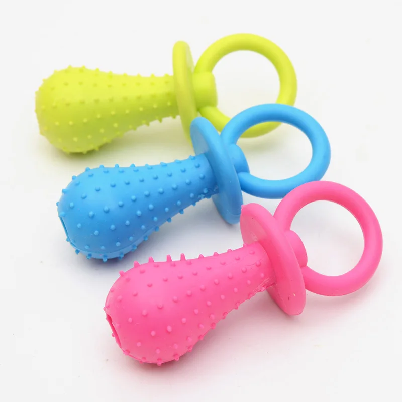 

1PC Pet Toys for Small Dogs Rubber Resistance To Bite Dog Toy Teeth Cleaning Chew Training Toys Pet Supplies Random Color