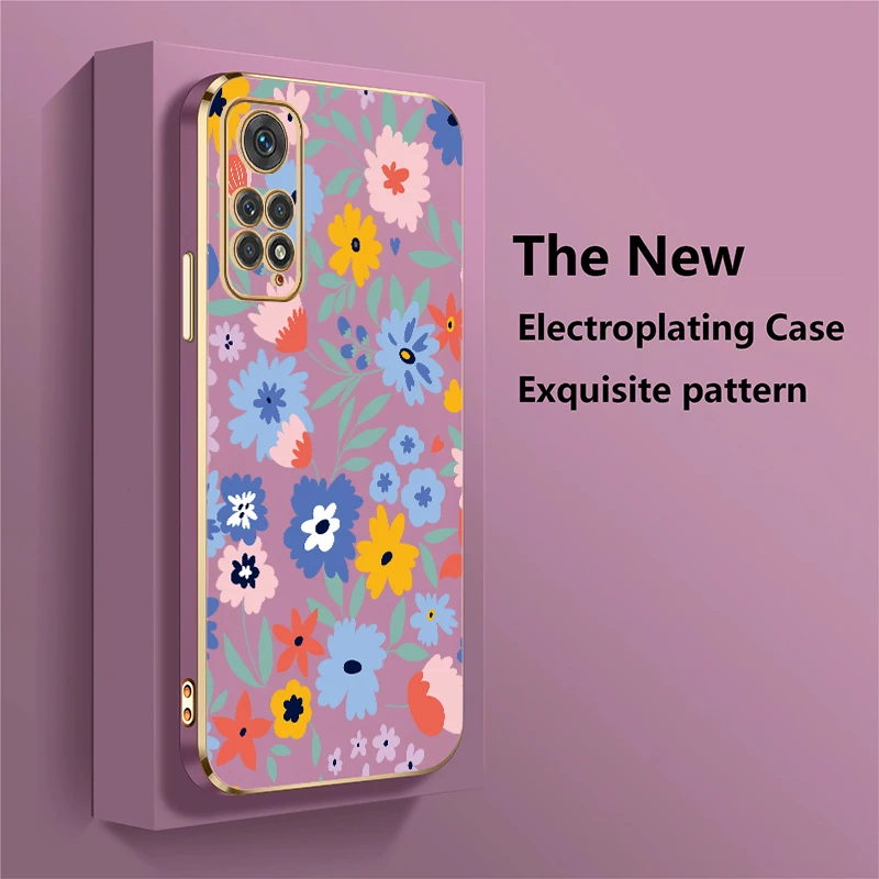 Фото Чехол для телефона Xiaomi Redmi Note 11 4G 11S 11E 11T 10T 10 Lite 9S 10S с цветочным узором, силиконовый, из ТПУ, противоударный, с покрытием №3