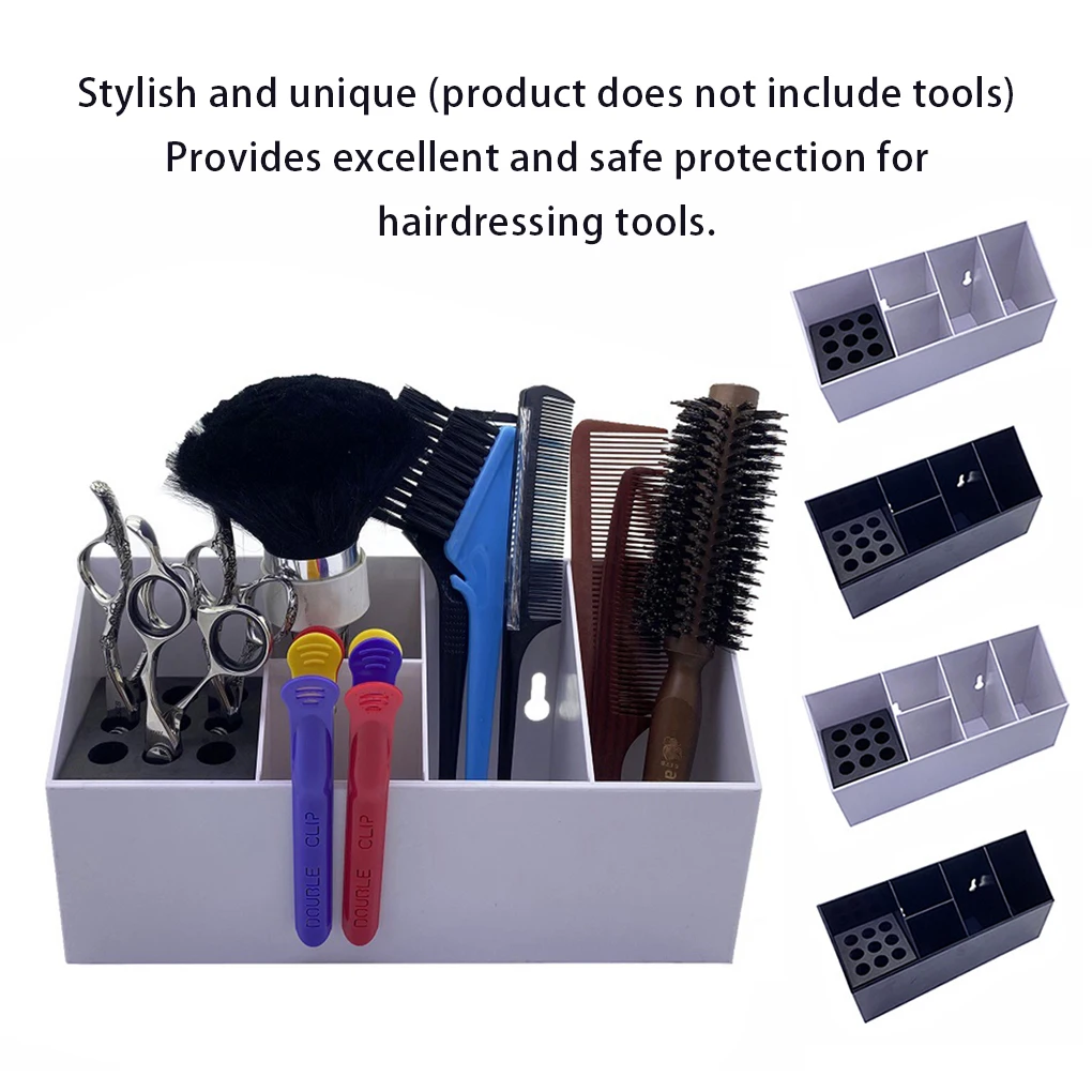 

Shears Storage Box Scissor Container Organizer Holder Barbershop White