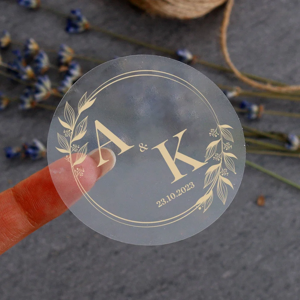 

Персонализированные наклейки из золотой фольги 50 шт.