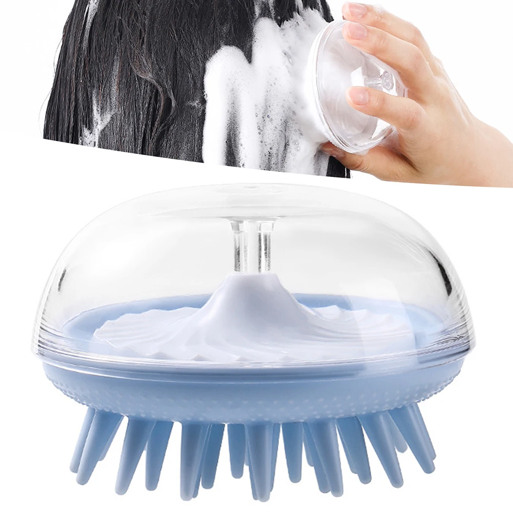

2022 щетка для волос с шампунем для отшелушивания и массажа головы, мягкое Силиконовое средство для удаления перхоти для всех типов волос, рас...