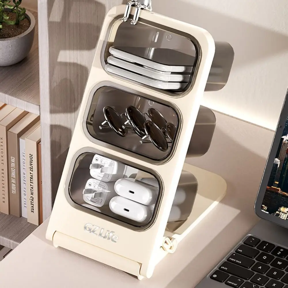 Rabbit Ornament Slant Insertion Storage Box Removable Save Space Desktop Cosmetic Quick Fetch ABS+PET Pen Container