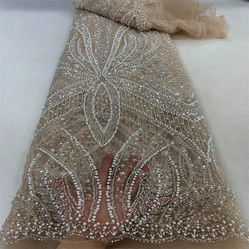 Африканское Тюлевое кружево ткань 2024 Высококачественная вышивка блестками