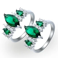 hot sale fashion jewelry green oval irregular geometric crystal zirconia female alloy ring for women party jewelry accessories