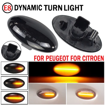 Dynamic Flashing Led Side Marker Turn Signal Light For Peugeot 307 206 607 407 1007 107 4007 Partner Expert Indicator Lamp 1