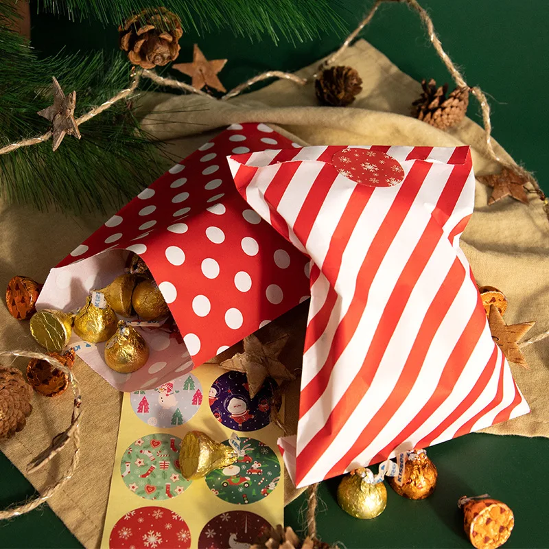 50xРождественский адвент-календарь бумажная коробка для конфет печенья сумка
