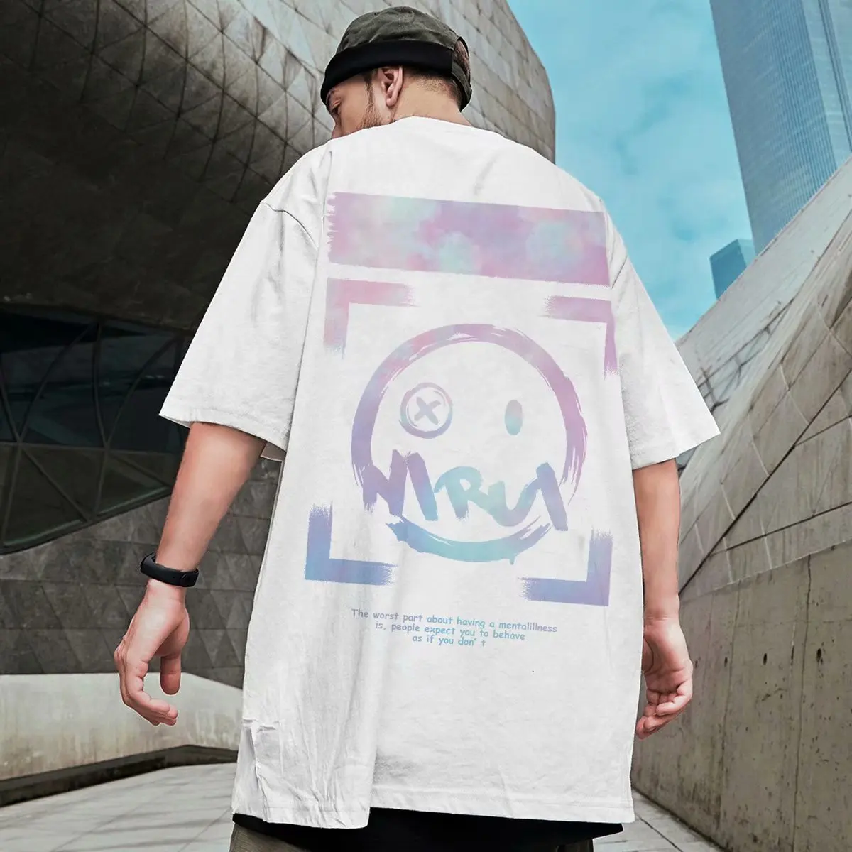 

2022 New American Street Hip Hop Tide Brand Little Devil T-shirt Men ins Half Sleeve Large Size Short Sleeve