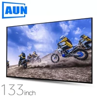 aun thicken projector screen 100120133 inch 169 foldable portable white cloth material for 4k full hd home theater