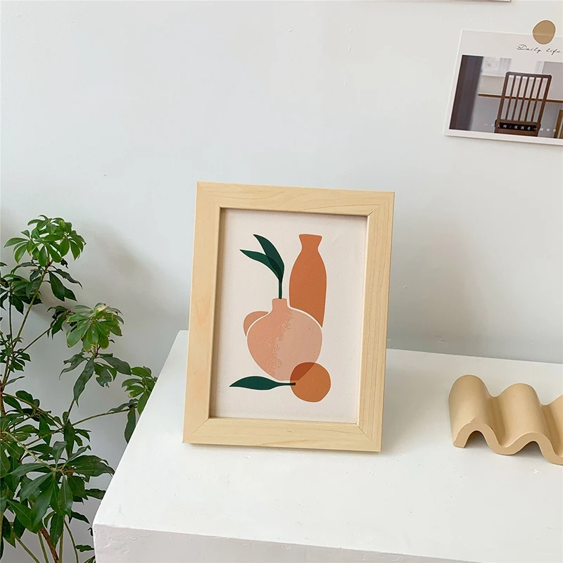 

Korean Abstract Art Flower Painting Nordic Style Photo Frame Color Photo Frame Desktop Decoration Home Decoration Cadre Photo