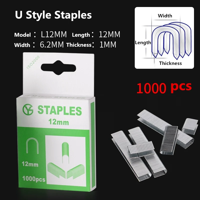 1000pcs U Shape Staples Suitable For 3 In 1 Heavy Stapler Ma