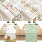 Пасхальные яйца, кролик, печатная настольная дорожка, раньше для дома, кролик, скатерть для стола, пасхальный чехол для стола