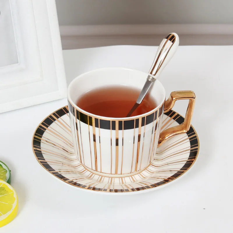 

Ceramic coffee cup set creative colored glaze high-grade afternoon tea home office bone china cup