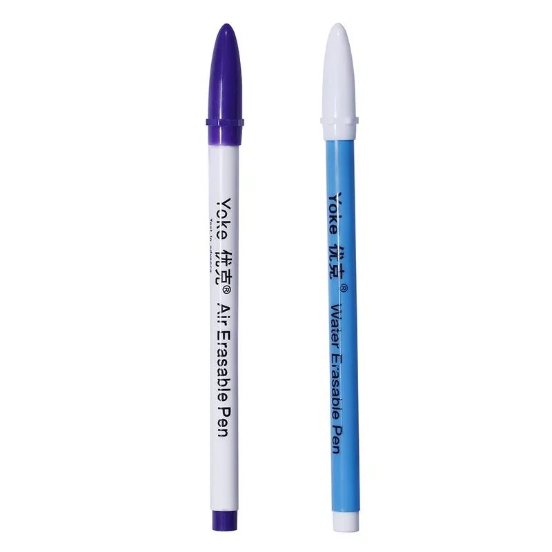 

2pcs Water Soluble Erasable Pen Automatically Disappears Notes Pen Fabric Marker Cross Stitch Tailoring Sewing Tool
