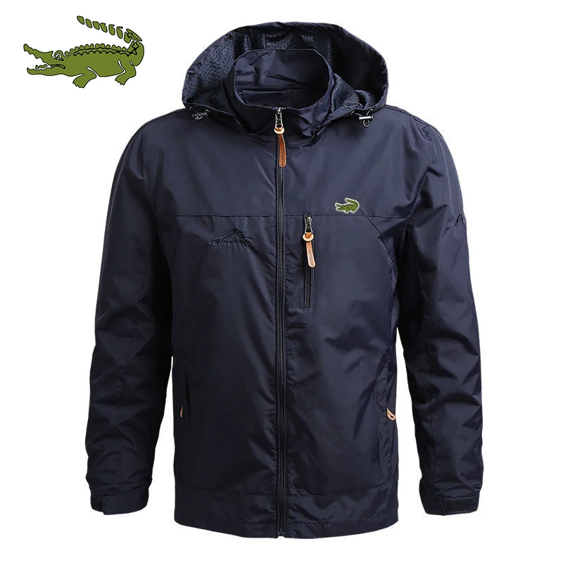 Fashion Sports Hooded Zipper Outdoor Jacket Cotton Jacket High quality Men's Business Casual Hooded Jacket