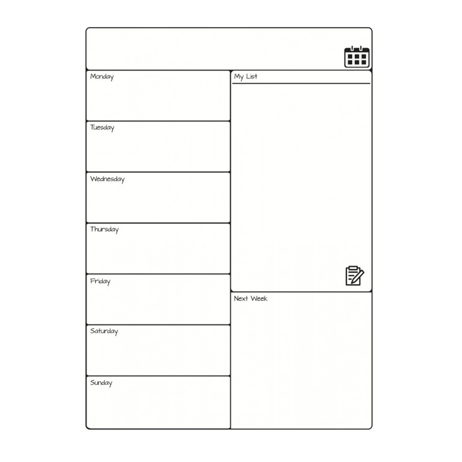 

Магнитный Еженедельный планировщик, прямоугольная сухая салфетка, 4 маркера, домашний календарь для еды, белая доска, список дел, ежедневный магнит на холодильник для всей семьи