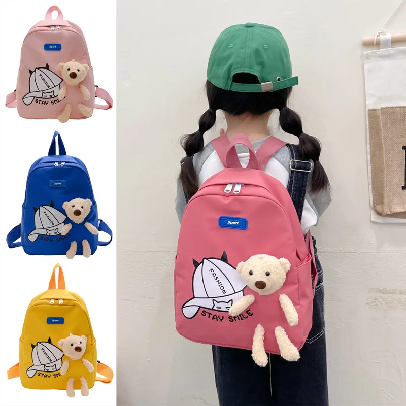 Super Cute Cartoon Bear Children's Schoolbag Texture  Kindergarten Children's School Schoolbag Backpack Girls' School Backpack