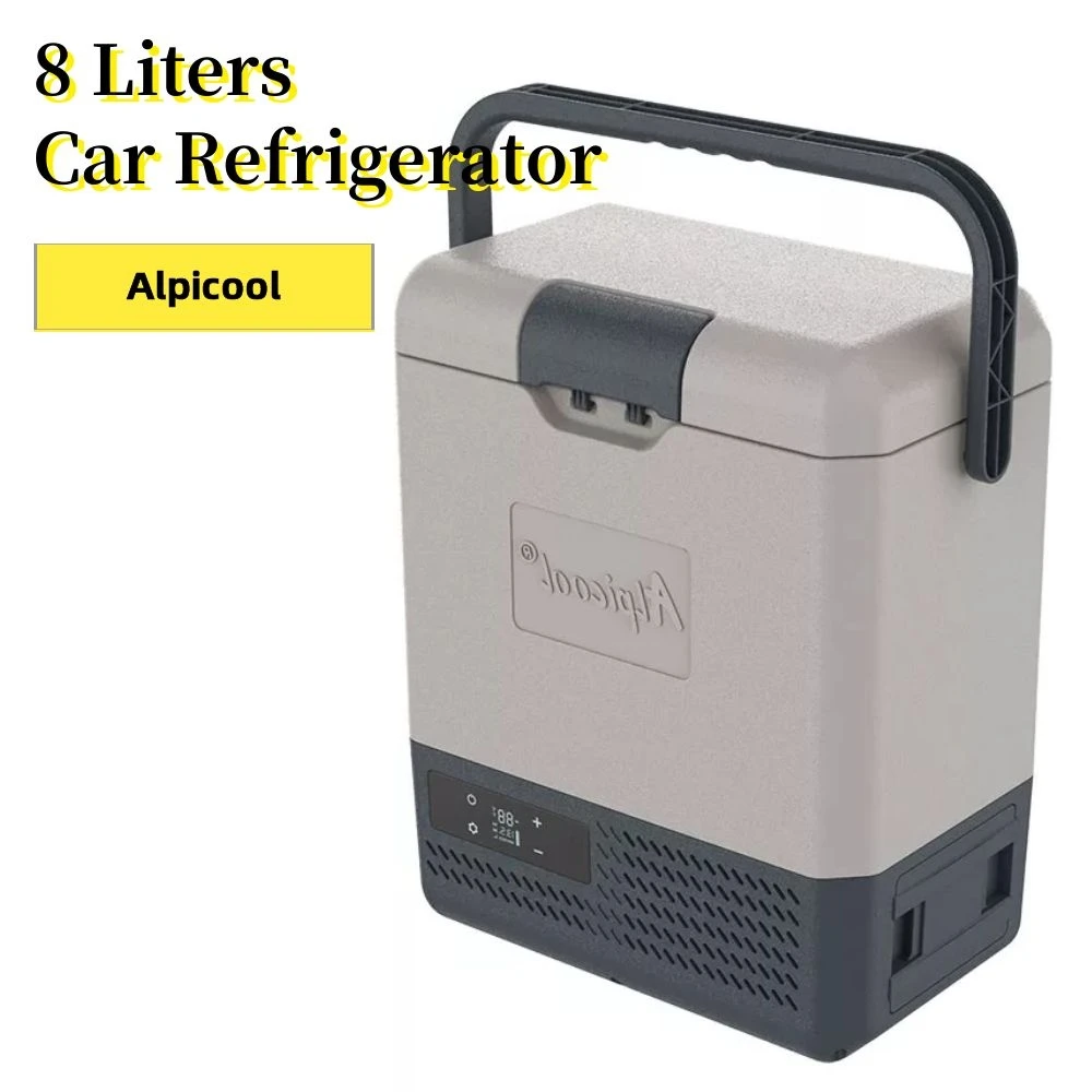

Alpicool 8L Portable Car Refrigerator Icebox Mini Freezer Cooler DC 12V 24V AC 220V Loadable Battery with Auto Fridge Compressor