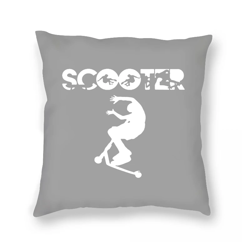 

REM Funny Stunt Scooter Harajuku Pillow Case Streetwear Black