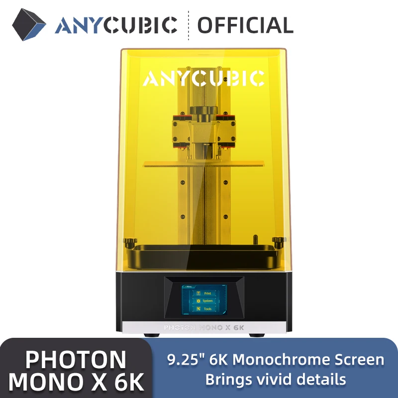 ANYCUBIC Photon Mono X 6K LCD 3D принтер 9.25'' большой экран печати 5.9L Build Volume UV смола SLA