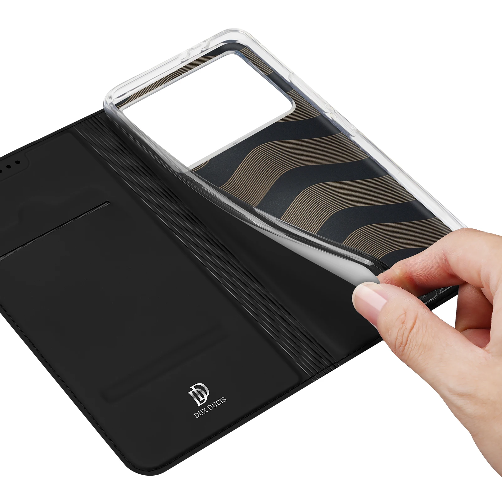 Роскошный откидной ультратонкий кожаный кошелек DUX DUCIS для Xiaomi Redmi K70 Pro