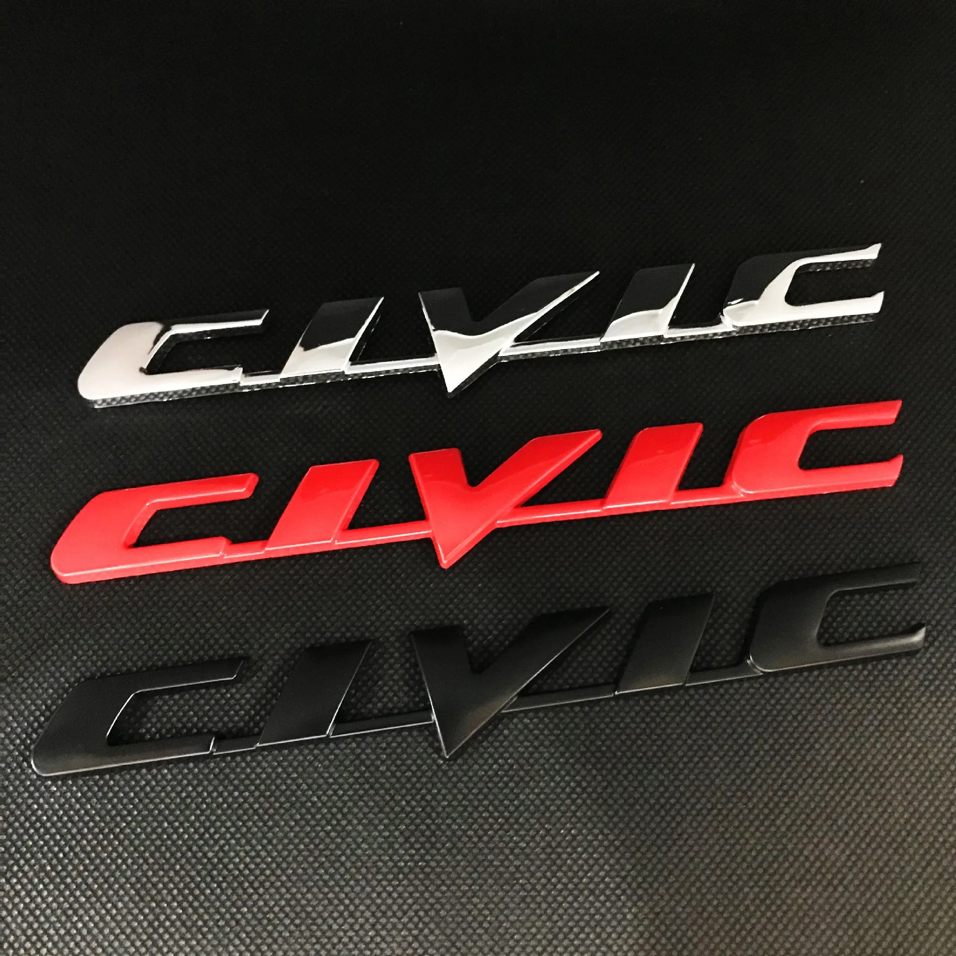 Фото 3D металлическая эмблема-наклейка Ivtec для стайлинга автомобиля, логотип Honda Civic, наклейки на заднюю часть багажника, автомобильные аксессуары №4