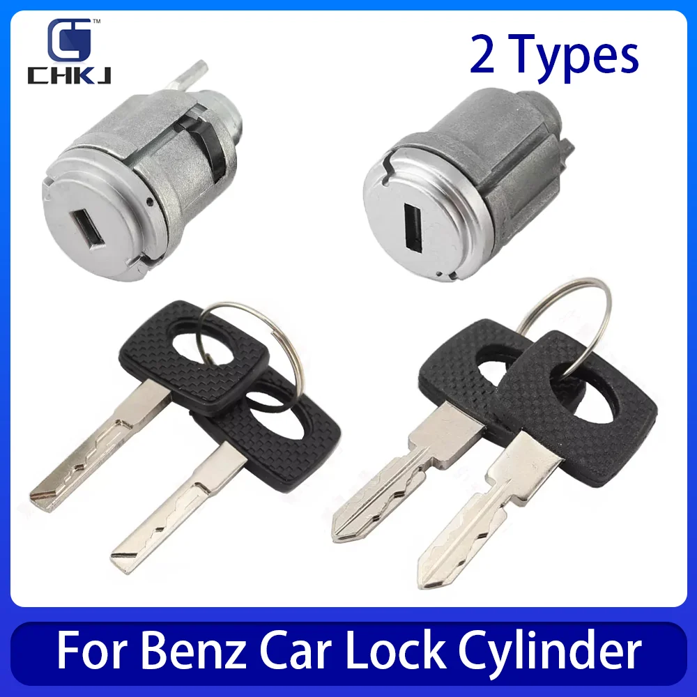 

CHKJ Car Ignition Lock Cylinder Barrel Lock Core with 2 Key For Mercedes Benz W124 C124 W201 S124 Anti-Theft Milling Door Lock