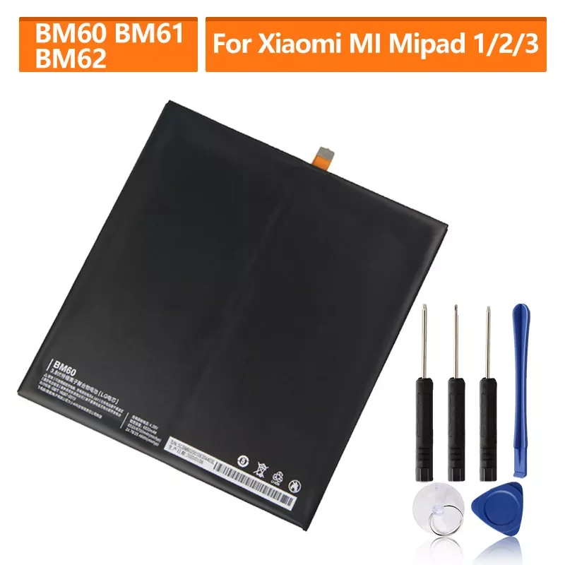 

2023New Replacement Battery For Xiaomi MI Mipad 3 2 1 Mipad2 Mipad3 BM60 BM61 BM62 Rechargeable Tablet Battery