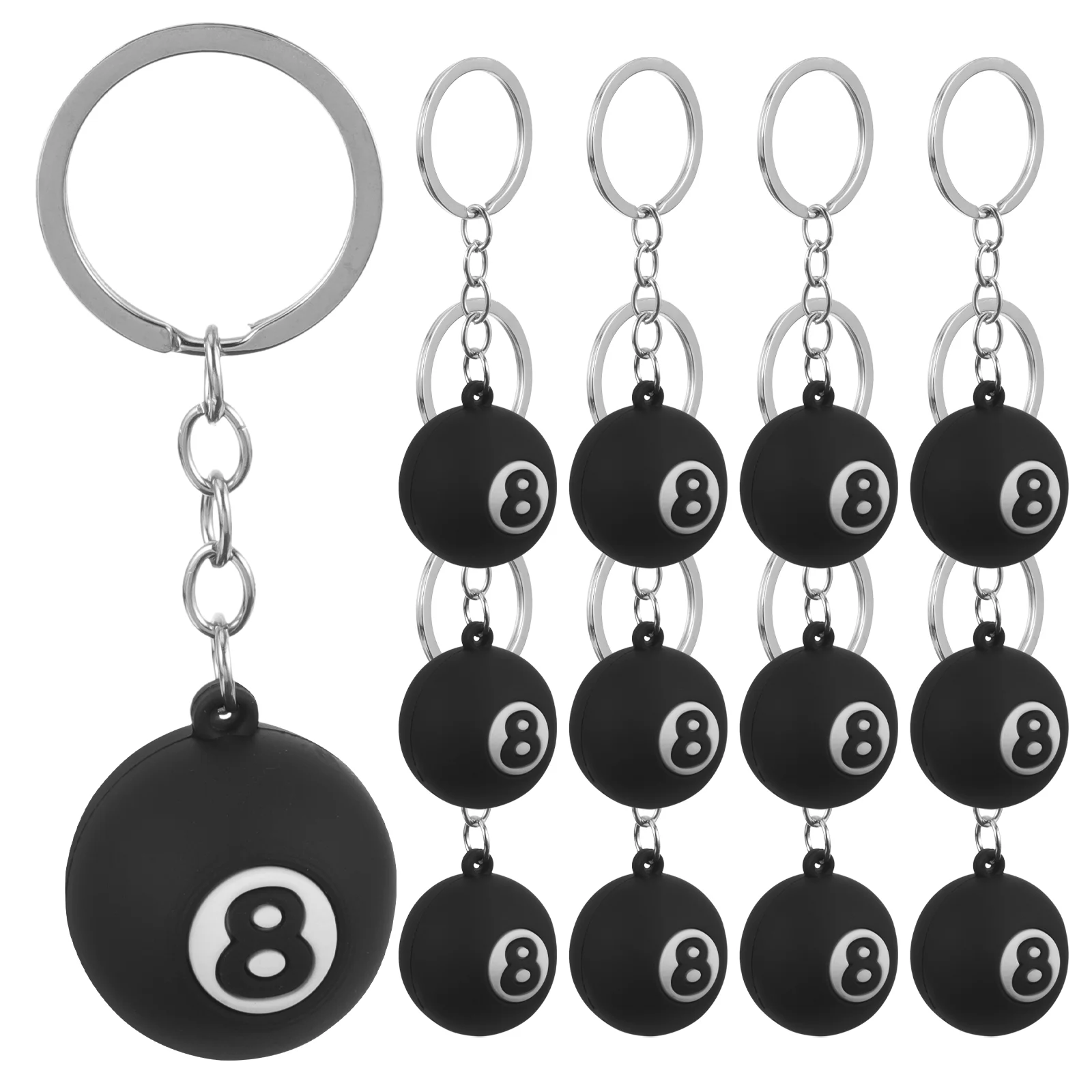 16Pcs Decorations Key Chains For Kids Kids Key Chains Billiards Key Rings for Gift Home