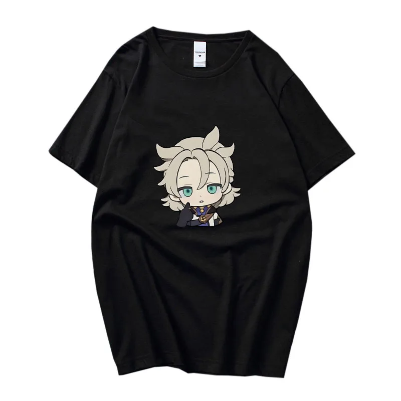 

2022 новый дизайн, футболка Genshin Impact, популярная игра, 100% хлопковые рубашки, кавайные необманутые женские футболки, повседневная Эстетическая ...