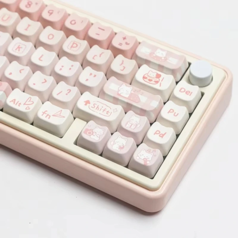 Прекрасный вечерние колпачки с котенком набор для 134 клавиш MAO механические