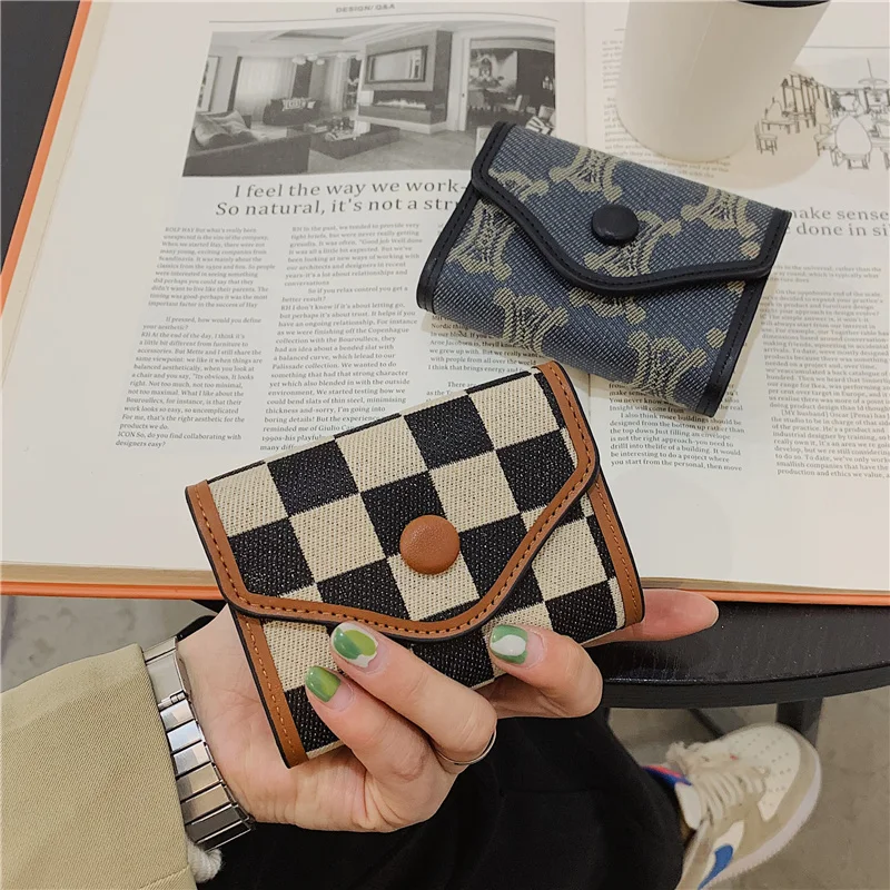 2022 Women's New Soft Wallet PU Leather Mini Redit Card Holde Foldable Portable Lady Coin Purses