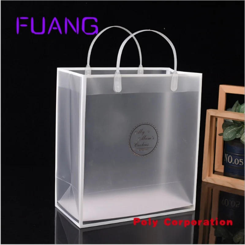 Hot Sale Customized Printing Transparent Gift Packing Bag with Handle