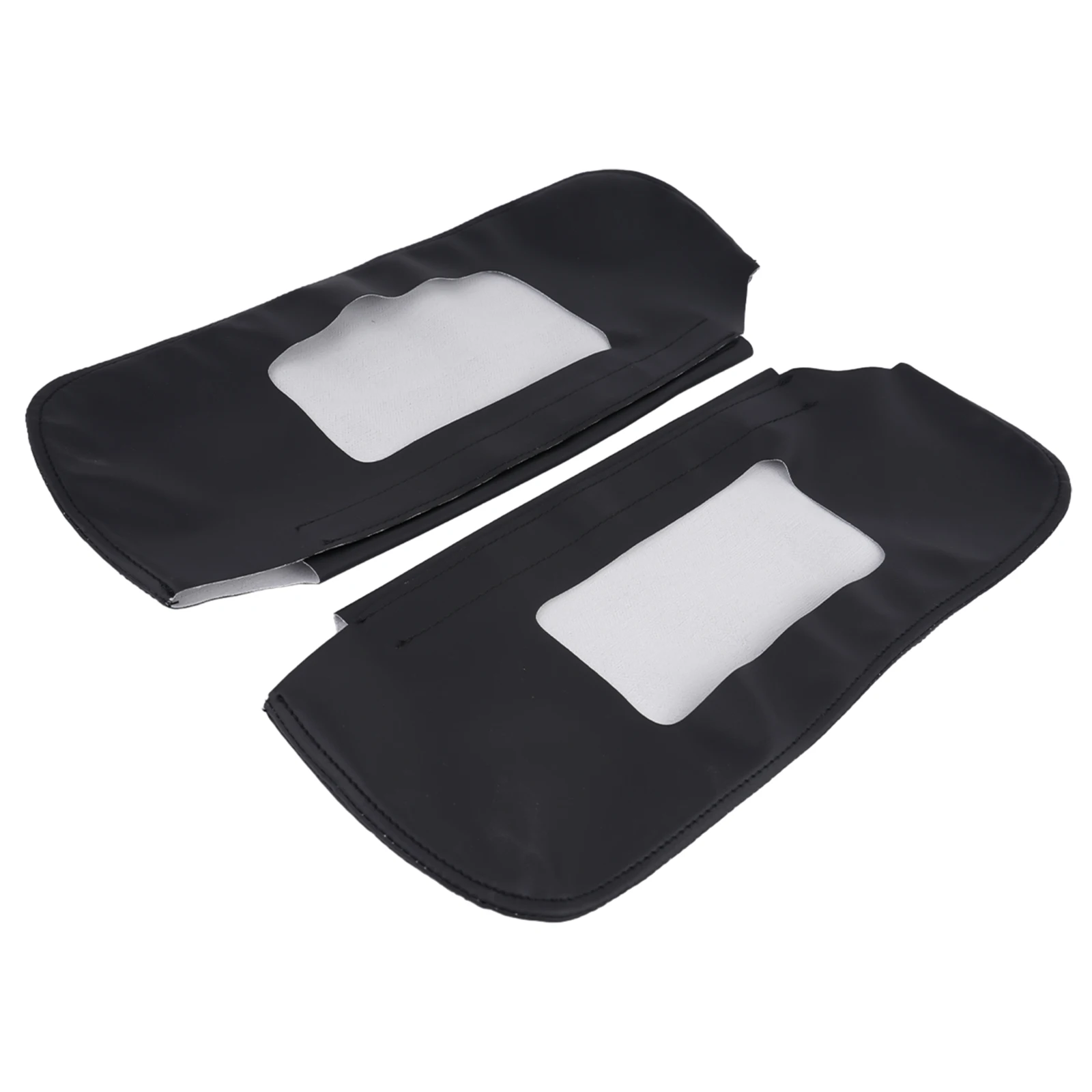 

Brand New Sun Visor Cover Leather Cover 2pcs Black Left Right Microfiber Leather Mouldings Trim Sun Visor Skin