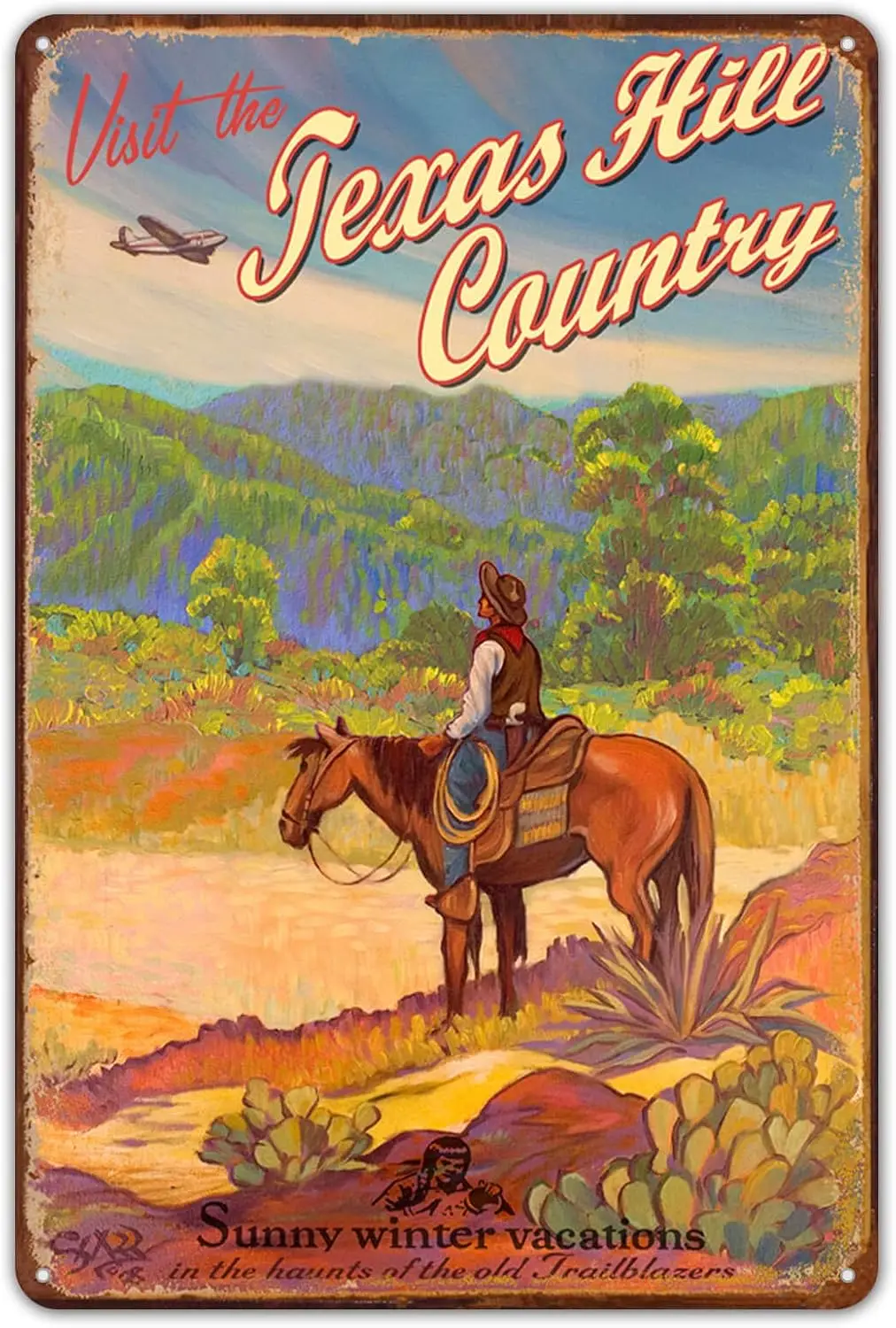 Металлический знак &quotТехасский холл&quot Rick Sharp Art