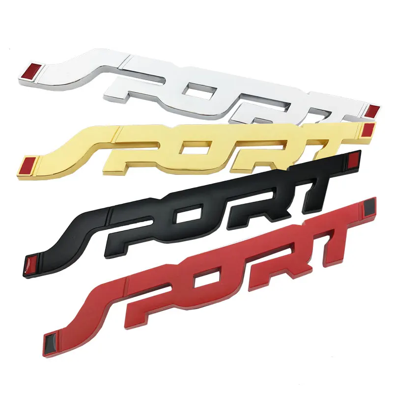 

Metal 3D SPORT Premium Car Side Fender Rear Trunk Emblem Badge Decal Car Sticker for Audi BWM Opel Toyota Honda Nissan