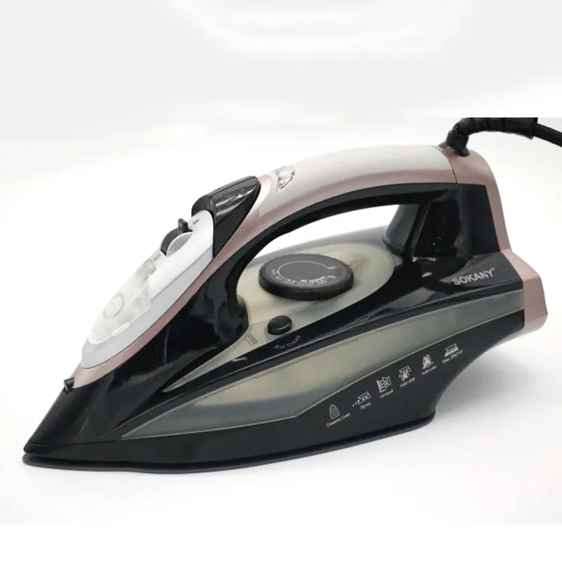Ceramic Soleplate Steam Iron for Clothes 2400 Watts Ironing, Fabric Steamer, Garment Steamer, Powerful Steam, Auto-Off
