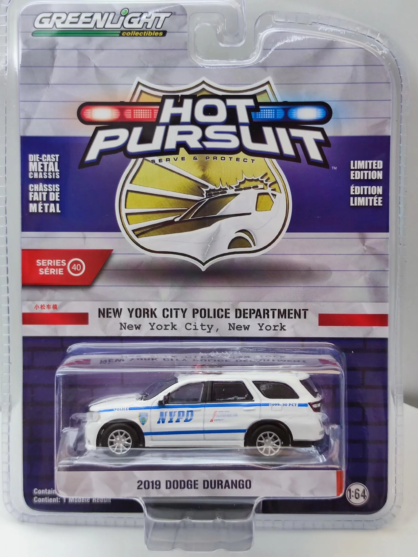 

GreenLight игрушки для детей от 2 до 4 лет 2019 Dodge Durango полиция Нью-Йорка (полиция Нью-Йорка) Литые под давлением модели автомобилей 1/64