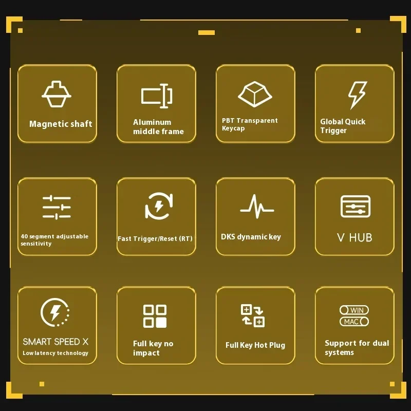 Механическая клавиатура Atk Atk68 с магнитной осью проводная однорежимная 68 клавиш