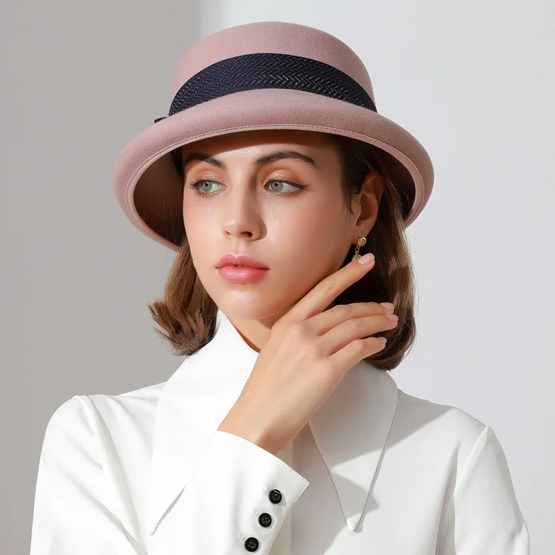 Феи костюмы о новой шерстяной фетровой шляпе яркая Дамская темпераментная Кепка