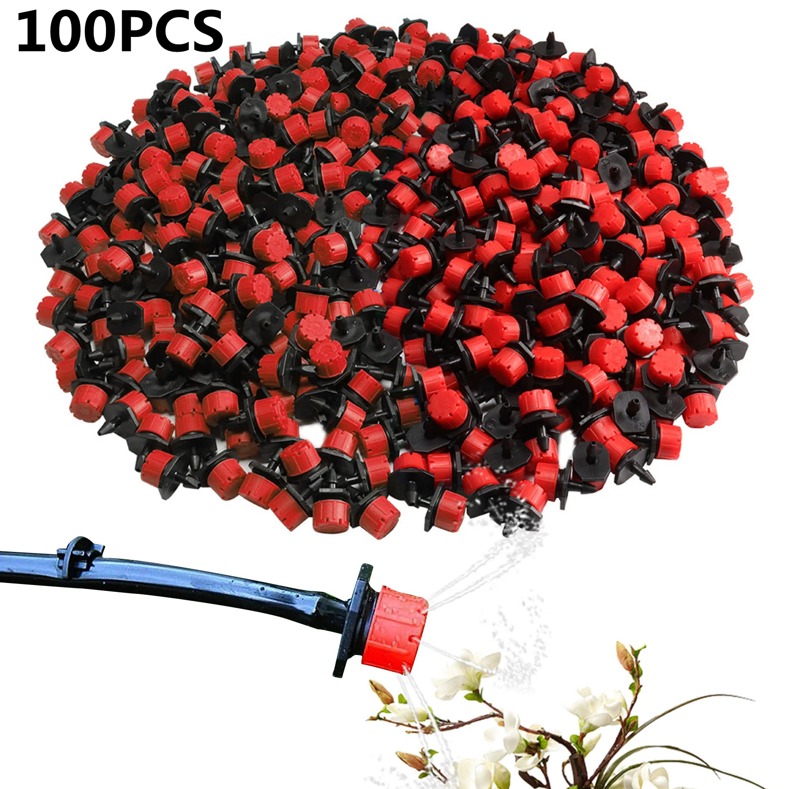 

100PCS 4/7mm Garden Irrigation Nozzle Adjustable Dripper Watering Sprinkler EmitterDrip Balcony Yard Greenhouse